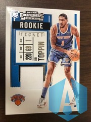 2020-21 Contenders Obi Toppin #RS-OTP Rookie Ticket SP Jersey Knicks RC